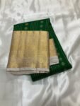 GREEN SOFT SILK SAREE WITH RANI GOLD ZARI BORDER